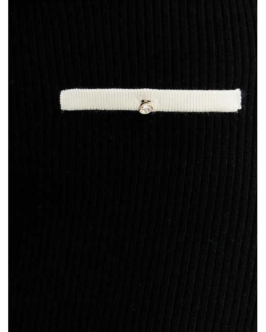 From Future Black Contrast-Trim Mini Skirt