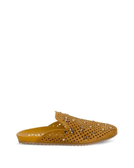 Pedro Garcia Yellow Studded Sandals