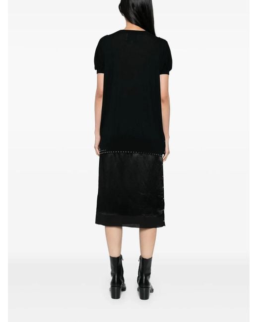 3.1 Phillip Lim Jurk Met Geborduurde Bloemen in het Black