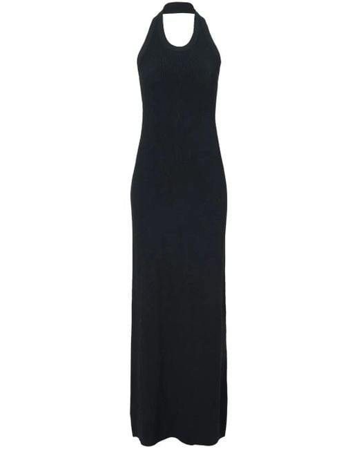Proenza Schouler Black Meryl Knitted Maxi Dress - Women's - Polyester/viscose
