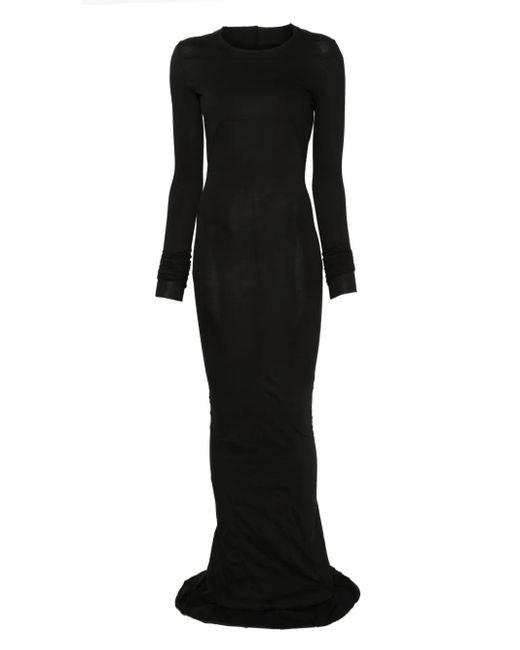 Vestido largo de manga larga Rick Owens de color Black