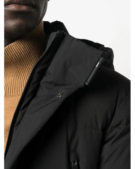 Herno Black Padded Hooded Down Coat for men