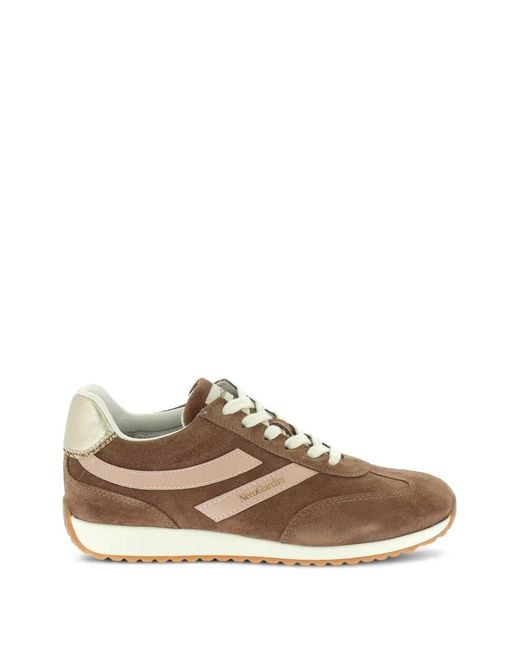 Nero Giardini Brown Suede Lace-Up Sneakers