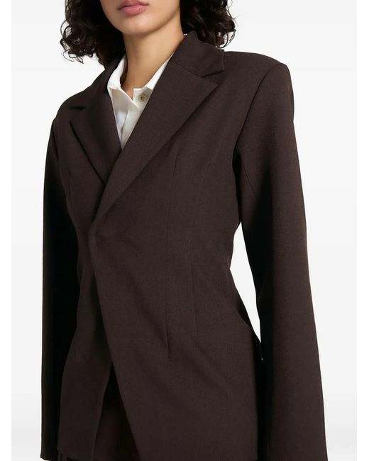 Manière De Voir Black Beatrice Tailored Cinched Blazer