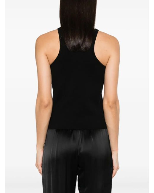 Max Mara Black Sleeveless Knitted Top