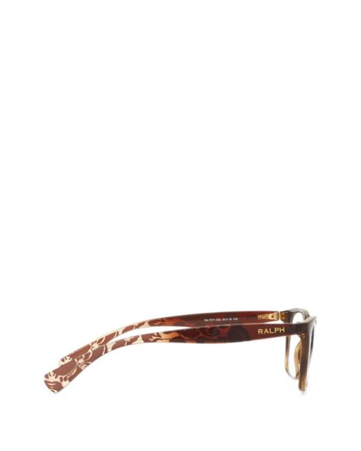 Polo Ralph Lauren Brown Tortoiseshell-Effect Rectangle-Frame Glasses