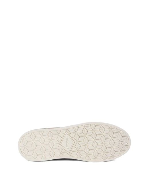 Doucal's White Lace-Up Sneakers for men