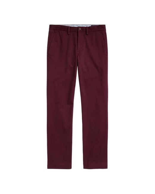 Polo Ralph Lauren Purple Straight Stretch Cotton Chinos for men