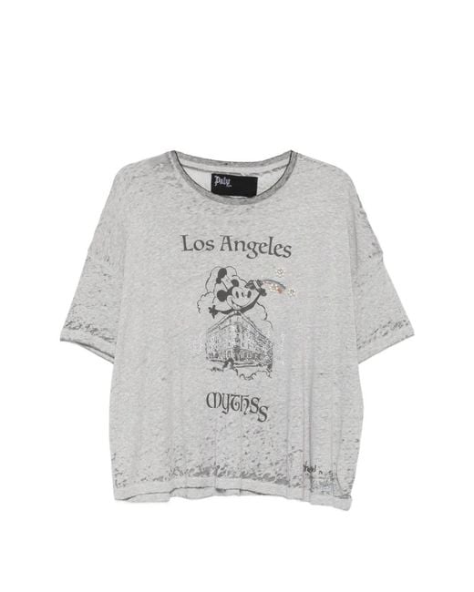 PALY White Mythss Graphic-Print T-Shirt for men