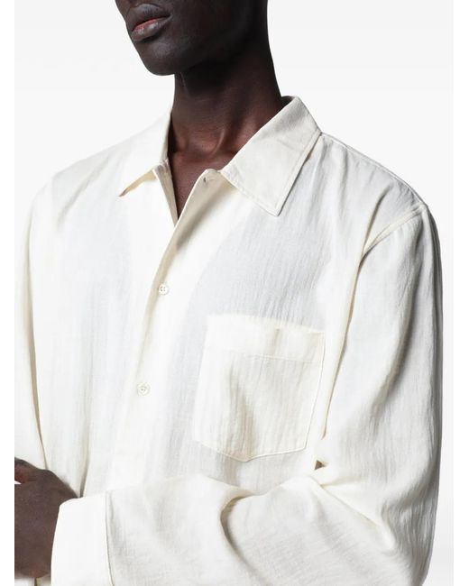 Séfr White Leo Patch-Pocket Shirt for men