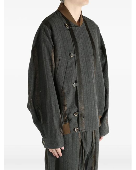 Uma Wang Green Jovan Striped Jacket for men