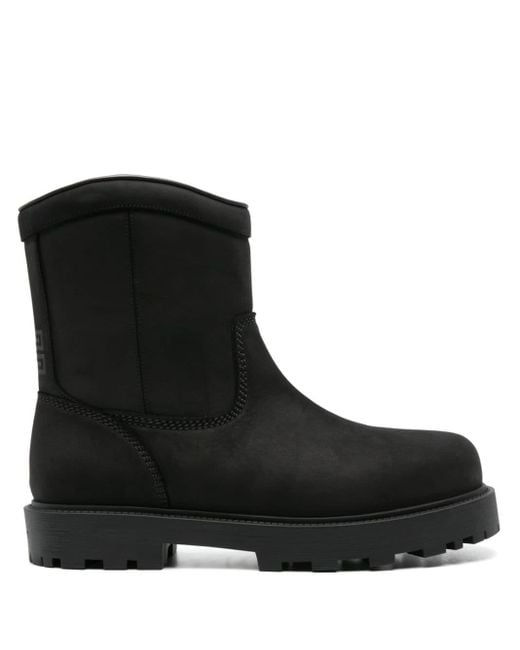 Givenchy Black Storm Nubuck Leather Ankle Boots for men