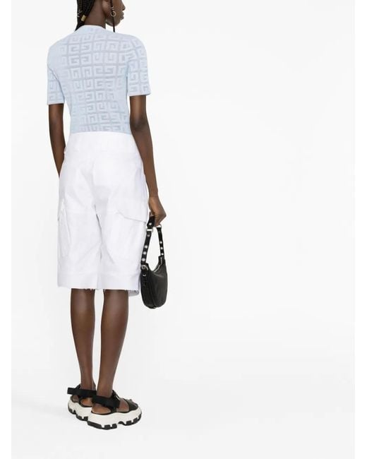 Bermudas Tipo Cargo Givenchy de color White