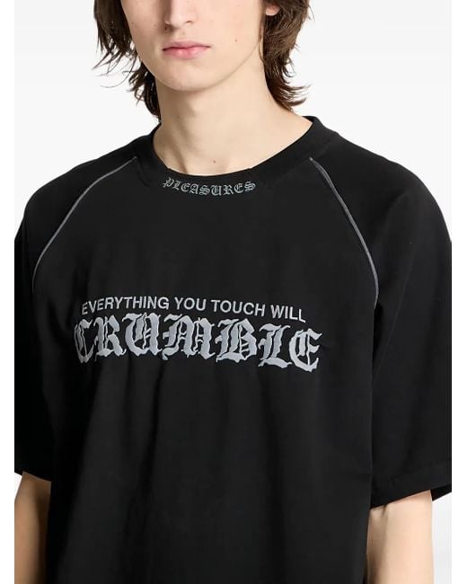 T-Shirt Crumble Heavyweight Pleasures pour homme en coloris Black
