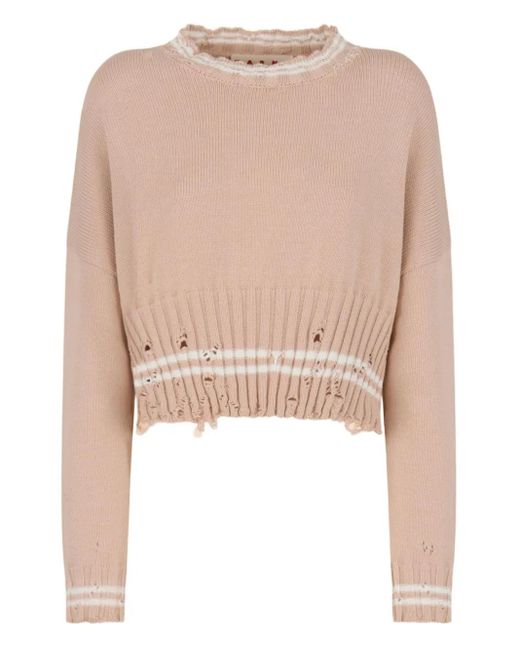 Jersey Corto Con Cuello Vuelto Marni de color Natural