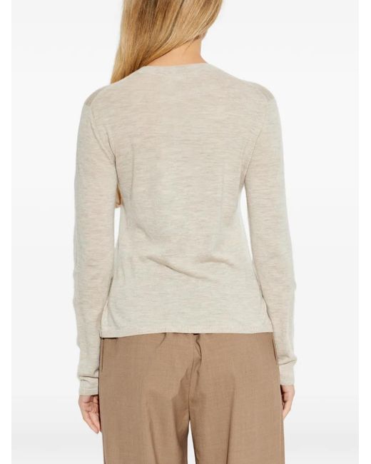 Max Mara White Pittura Long-Sleeve Sweater