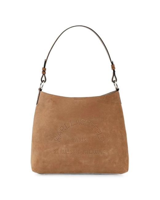 Karl Lagerfeld Brown K/Daily Perforated-Logo Shoulder Bag