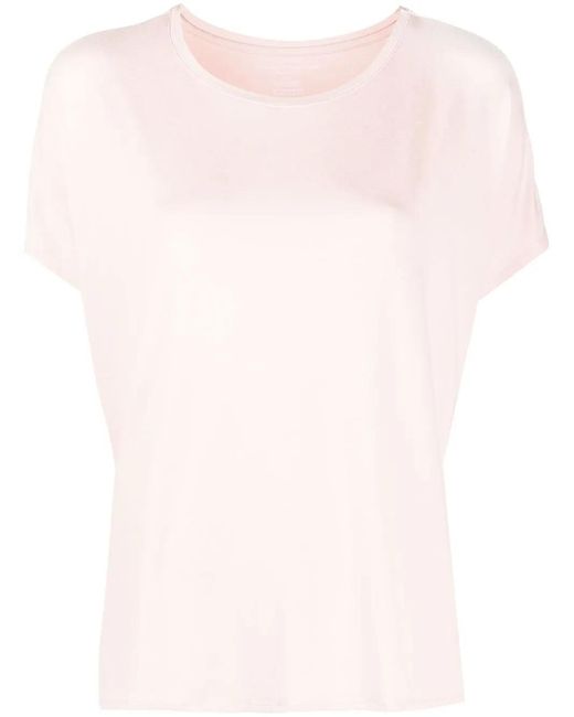 Majestic Filatures Pink Boxy Round-Neck T-Shirt