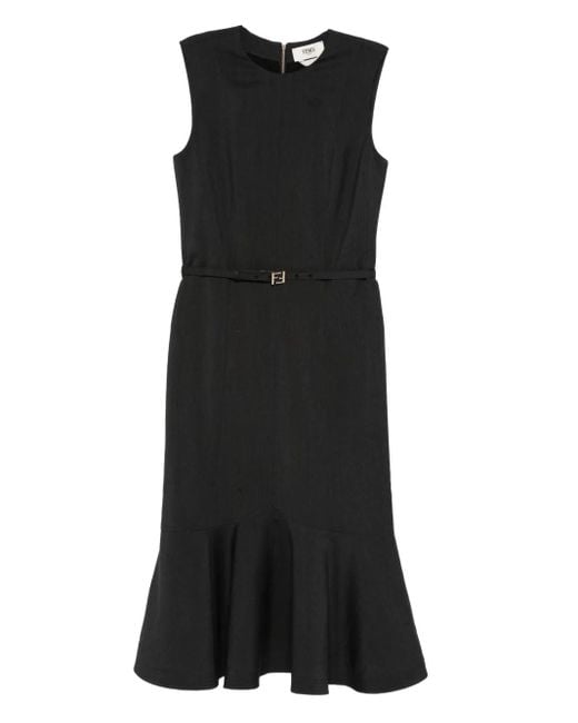 Fendi Black Kleid aus Wollgemisch