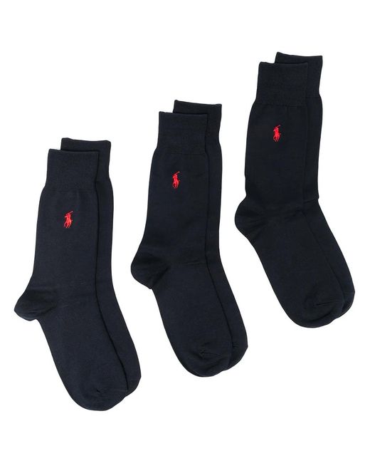 Polo Ralph Lauren Blue Trouser Sock 3-pack for men