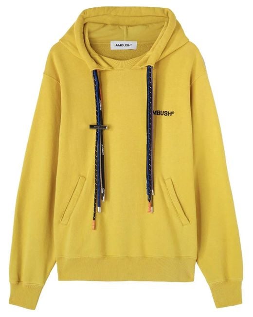 Ambush Yellow Multicord-Drawstring Organic Cotton Hoodie