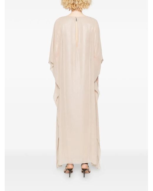 Peserico White Crew-Neck Maxi Dress