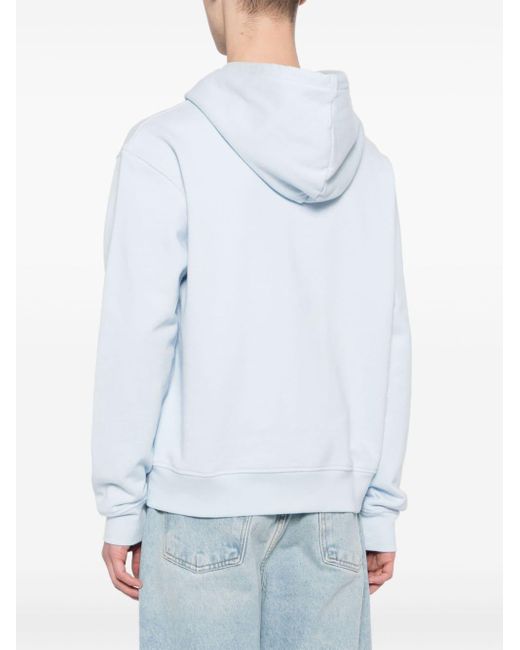 Jacquemus White Logo-embroidered Cotton Hoodie