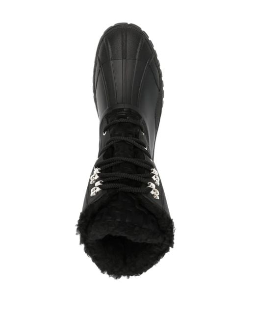 Gcds Black Monogram-Print Snow Boots