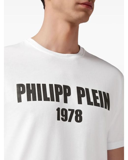 Philipp Plein Women's White 1978 Logo-Print T-Shirt