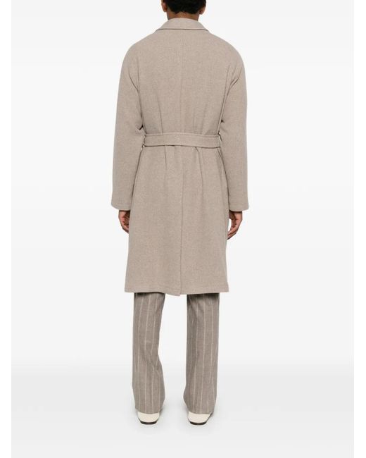 Tagliatore Natural Manteau À Taille Ceinturée for men