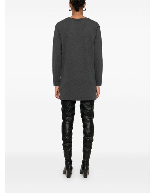 Ankle Length Terry Cloth Dress Norma Kamali Women's 3/4 Sleeve Tailored  Terry Gown Dress