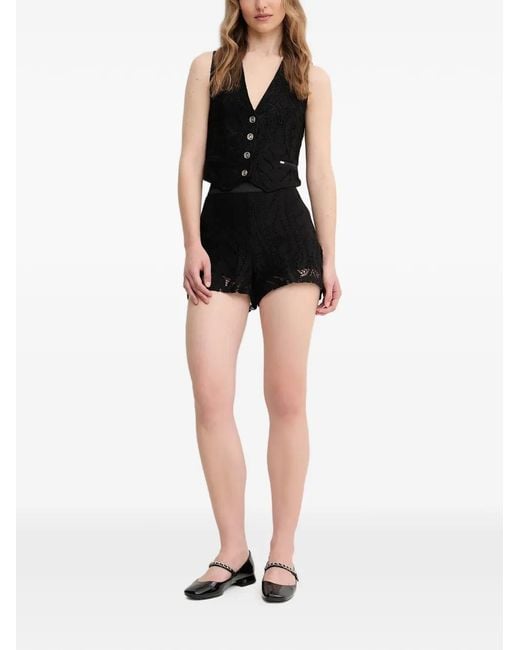 GAUDI Black Buttoned V-Neck Vest