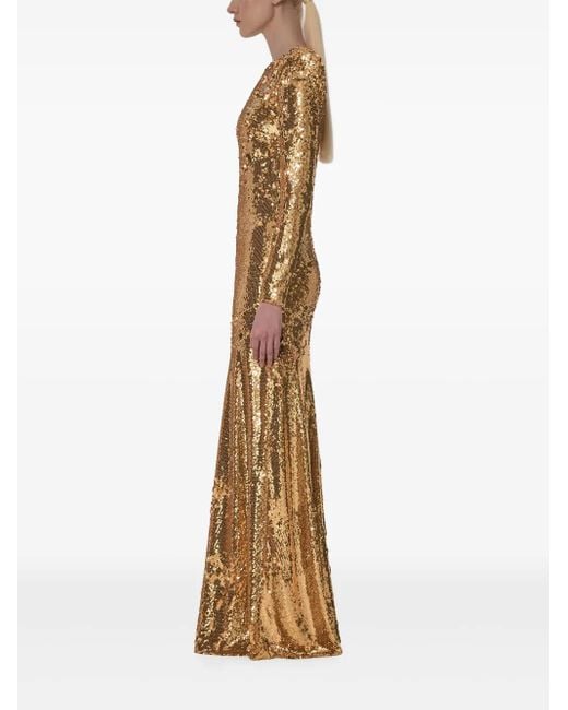 V:PM ATELIER Metallic Gema Maxi Dress
