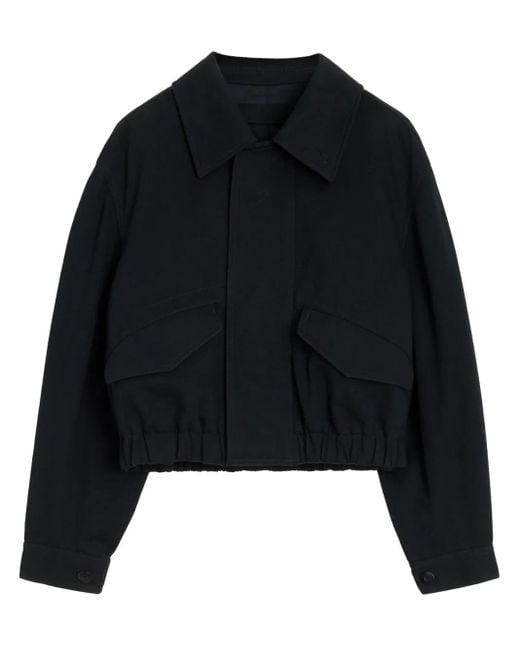 Lemaire Black Twill Bomber Jacket