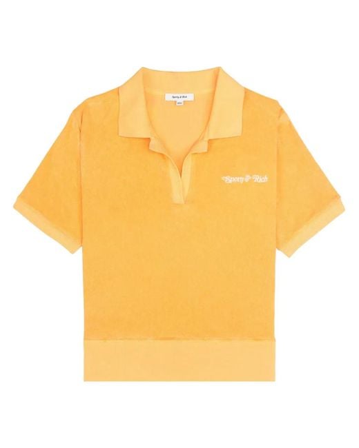 Sporty & Rich Yellow Polo Ny Tennis Club En Effet Éponge