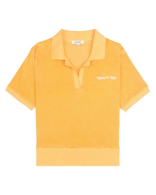 Sporty & Rich Yellow Polo Ny Tennis Club En Effet Éponge