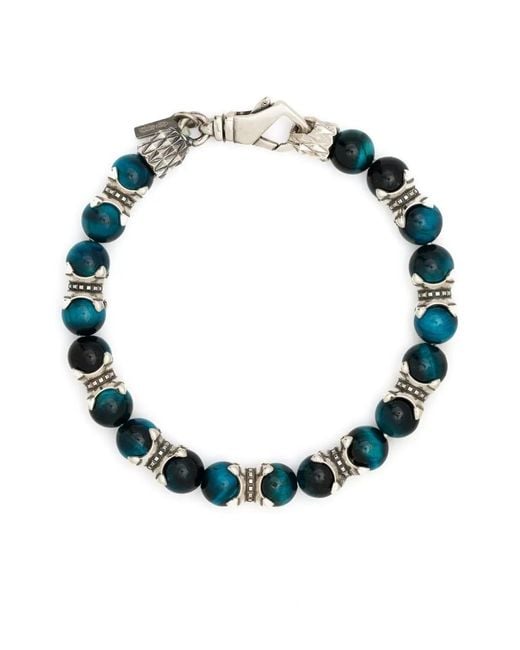 Emanuele Bicocchi Blue Beaded Claw Bracelet