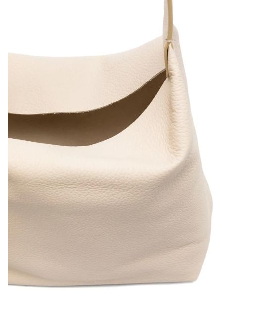 The Row White Isa Buckle-Fastening Leather Shoulder Bag