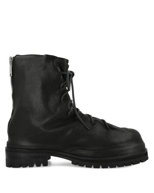 424 Marathon Laced Zip-Up Boots in Black for Men | Lyst