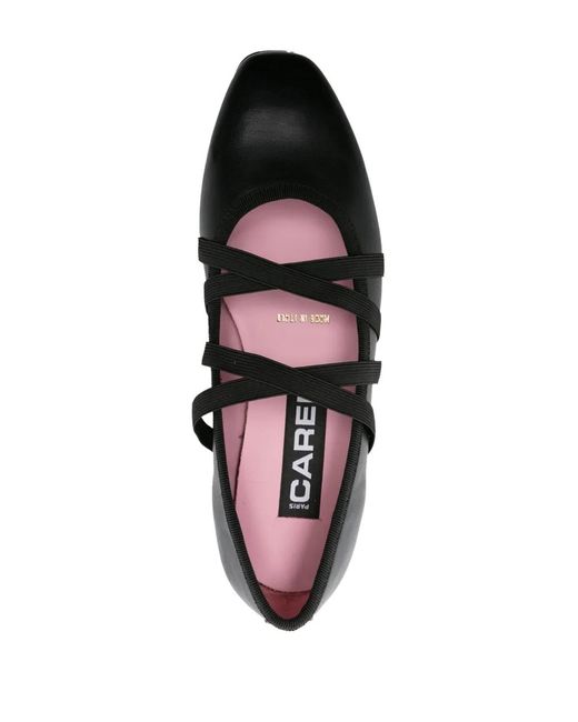 CAREL PARIS Black Tutu Suede Ballerina Shoes