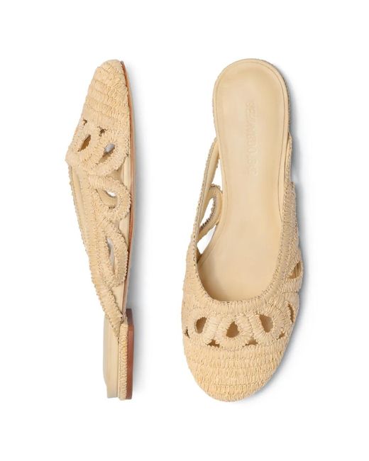 Bernardo Natural Cappadocia Raffia Cut-Out Mules