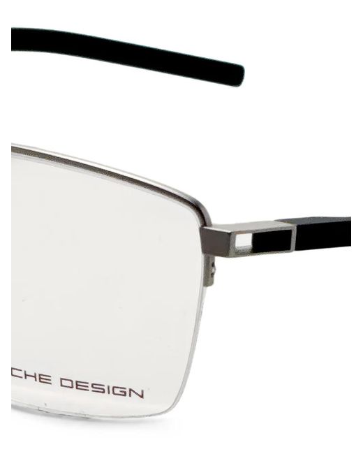 Porsche Design White Rectangle-Frame Glasses for men