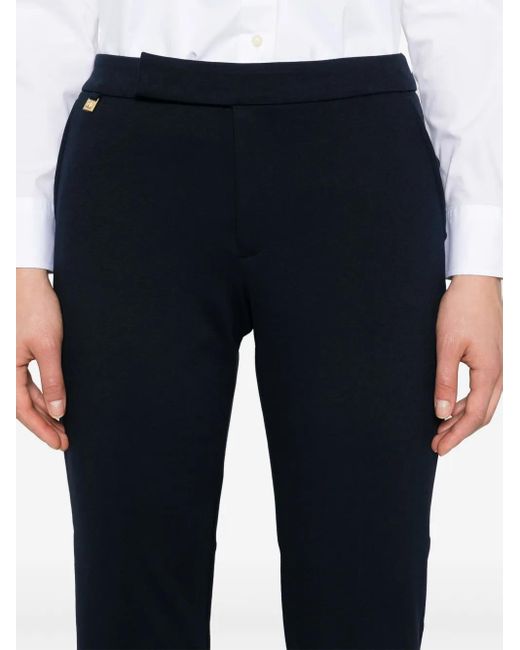 Ralph Lauren Blue Adom Mid-Rise Skinny Trousers