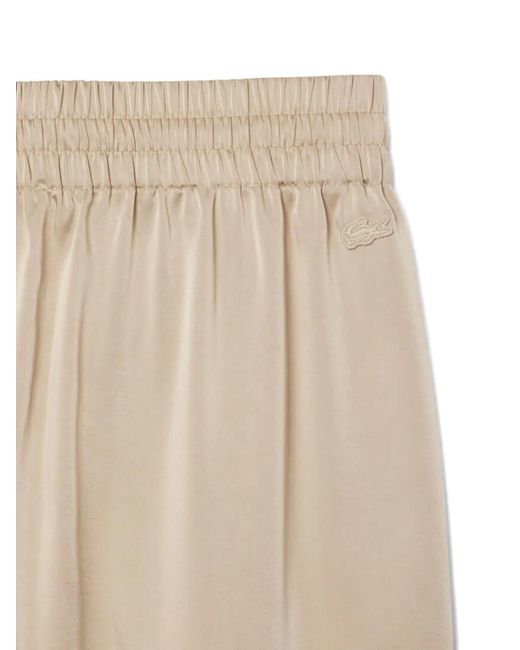Lacoste Natural Elasticated Pleated Palazzo Pants