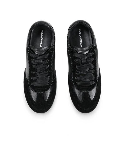 Karl Lagerfeld Black Altia Panelled Sneakers