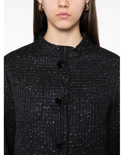 Max Mara Black Sequin-Embellished Jacket