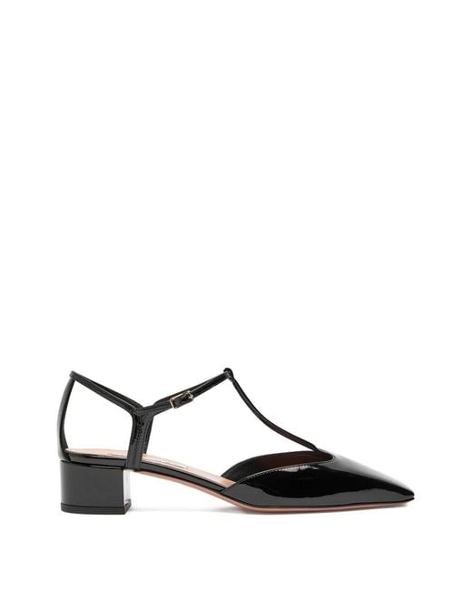 Aquazzura Black Sorbonne T-Strap Pumps