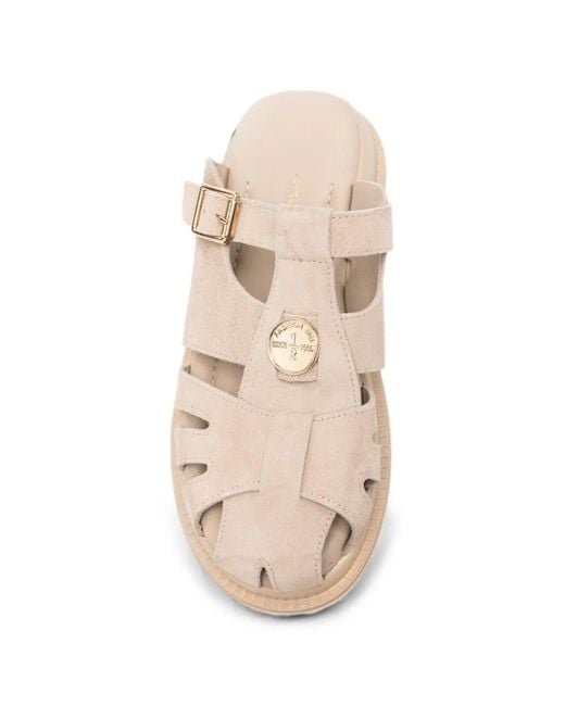 SERGIO MORETTI FIRENZE Natural Buckle-Fastening Cut-Out Sandals
