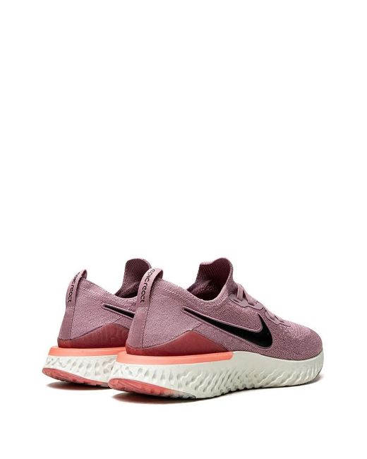Nike Pink Epic React Flyknit 2 "Plum Dust//Ember Glow" Sneakers