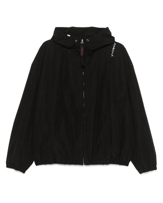 Marni Black Hooded Jacket for men